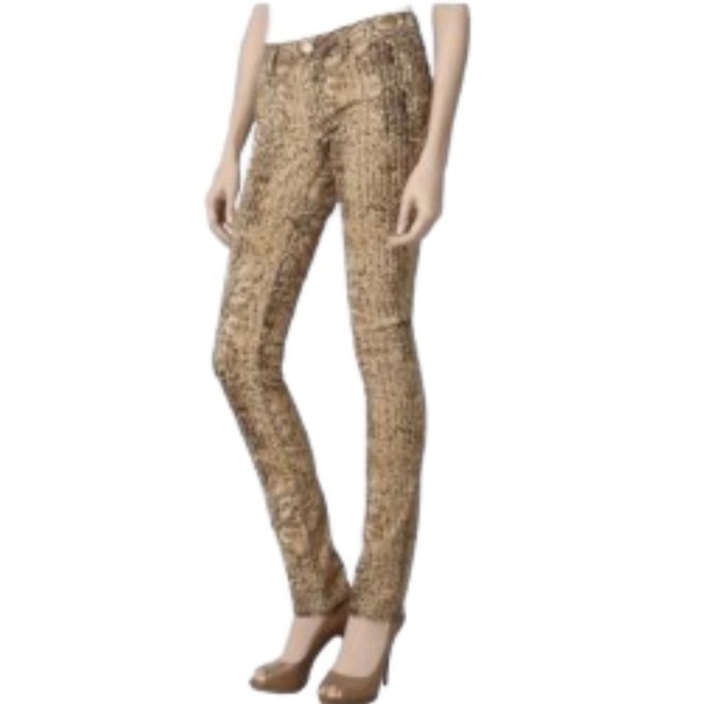 Tory Burch python print super skinny jeans size 29